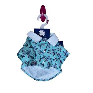 Life is Good  XS Dog Polo Shirt Multicolor Aquatic Theme High Visibility